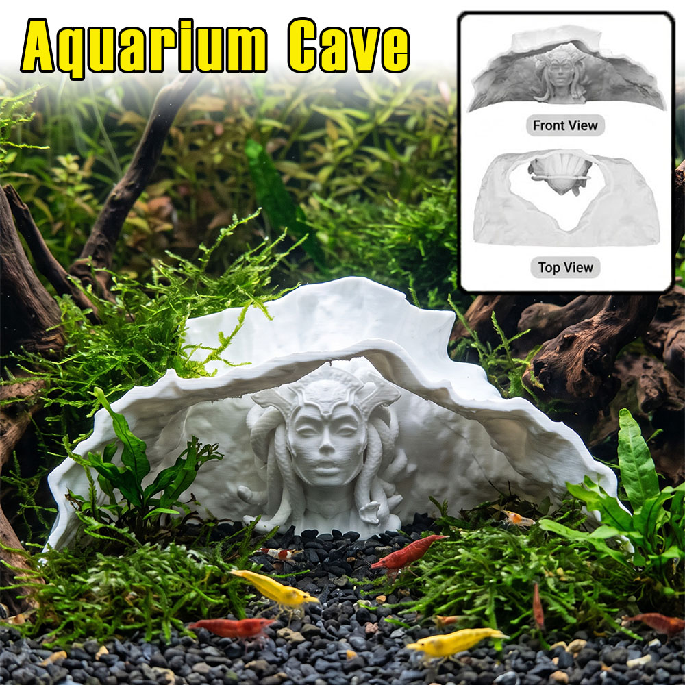 Aquarium Fish Hide - Gua Akuarium PLA Cetakan 3D Kreatif,
