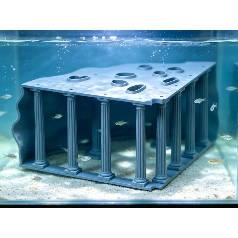 Aquarium Fish Bridge - Ornamen Akuarium PETG Bentuk Kolom Romawi,