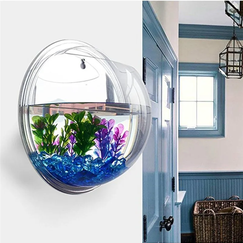 Aquarium Fish Background - Akrilik Transparan Gantung Dinding Akuarium Tanaman