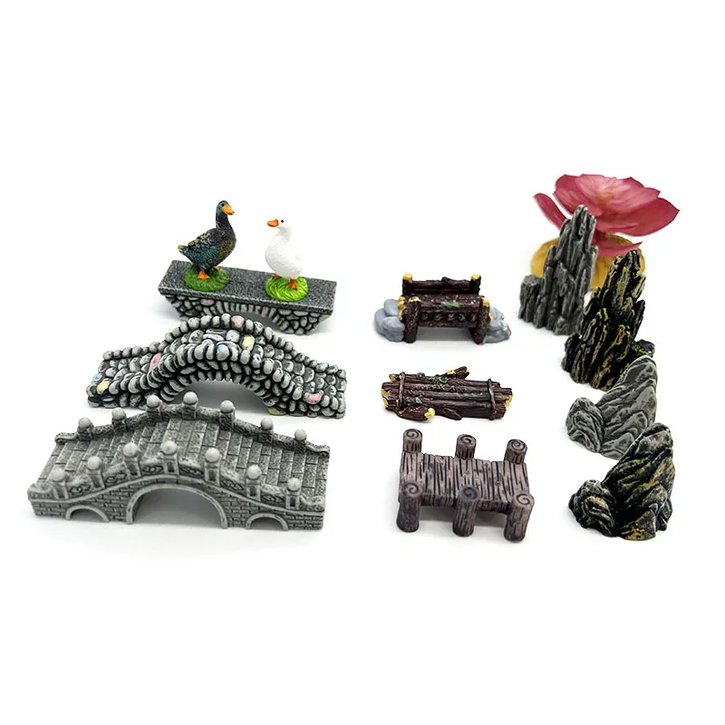 Dekorasi Mini akuarium, hiasan - Aquarium Fish Bridge ulasan dan harga