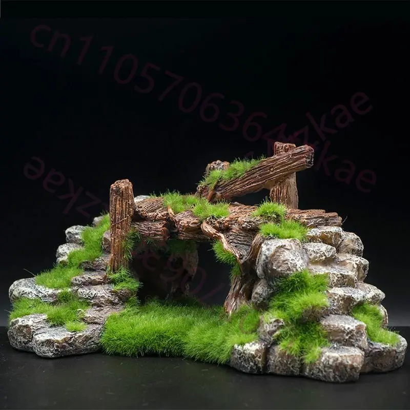 Ornamen Resin Akuarium Kreatif - Aquarium Fish Bridge ulasan dan harga