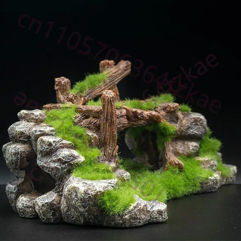 Ornamen Resin Akuarium Kreatif - Aquarium Fish Bridge ulasan dan harga