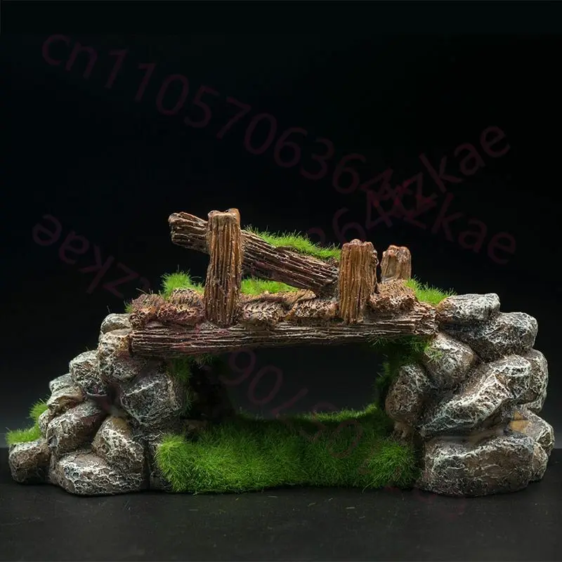 Ornamen Resin Akuarium Kreatif - Aquarium Fish Bridge ulasan dan harga