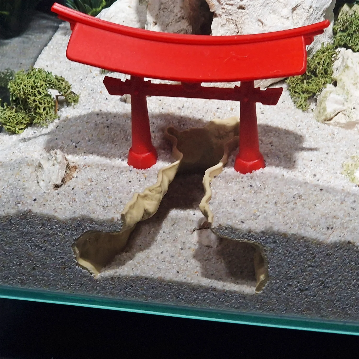 Ornamen Akuarium Torii Gate, G - Aquarium Fish Japanese ulasan dan harga
