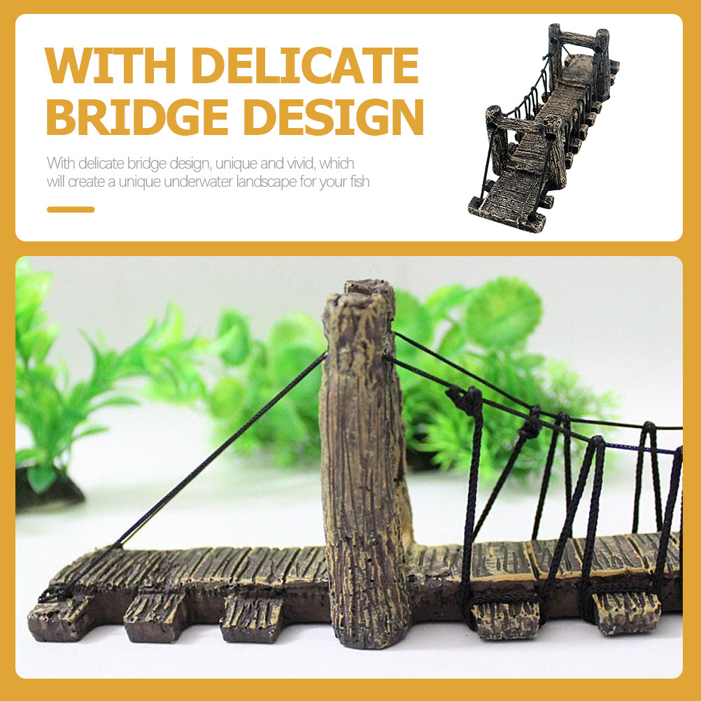 Dekorasi Jembatan Resin Akuari - Aquarium Fish Bridge ulasan dan harga