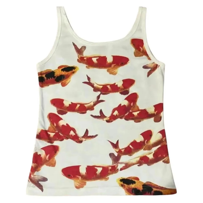 Atasan Jalanan Gaya Grunge Ame - Aquarium Fish Koi ulasan dan harga