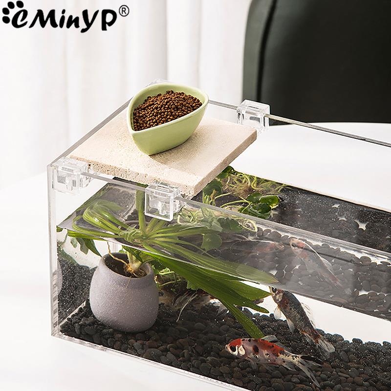 4 buah klip akrilik tangki ika - Aquarium Fish Background ulasan dan harga