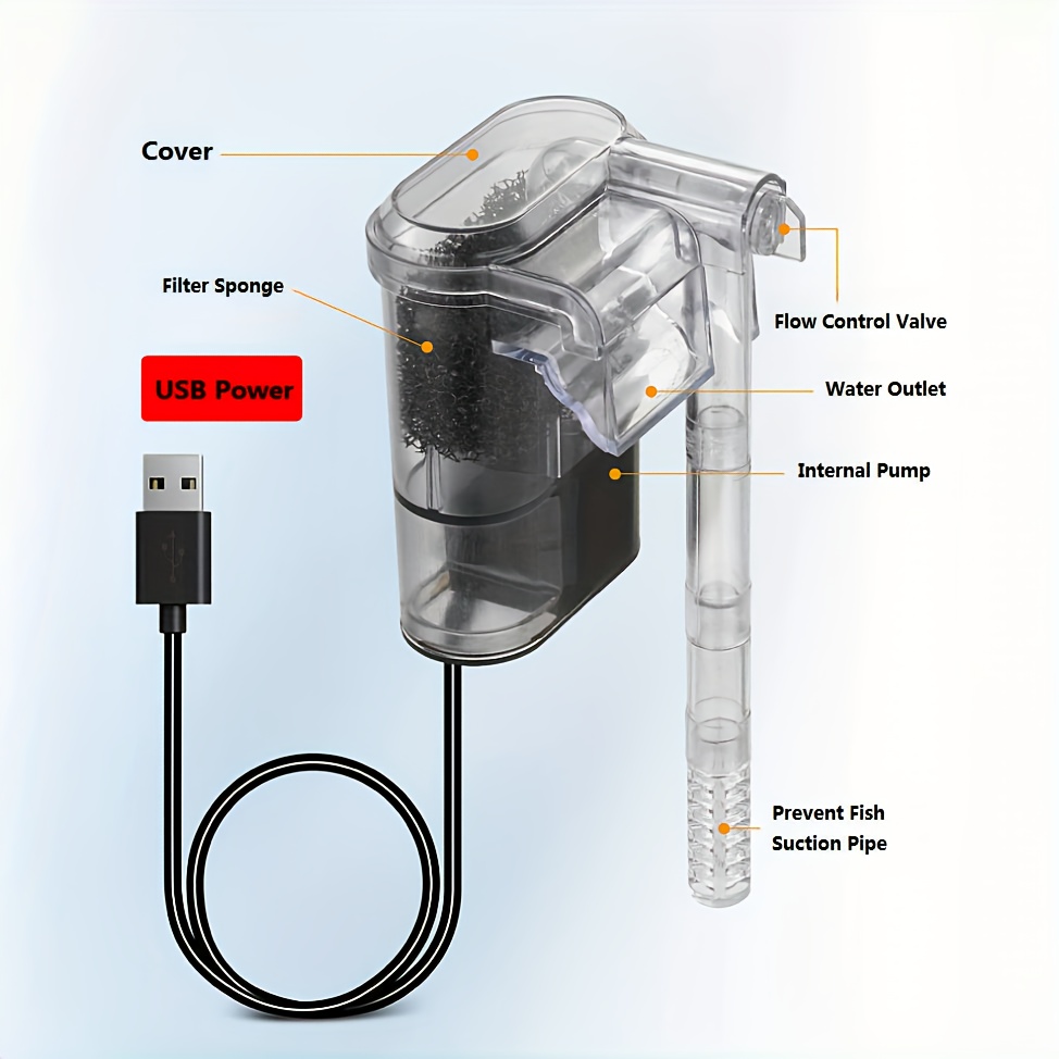 Filter Gantung Dinding 2.5W DC - Aquarium Fish Background ulasan dan harga