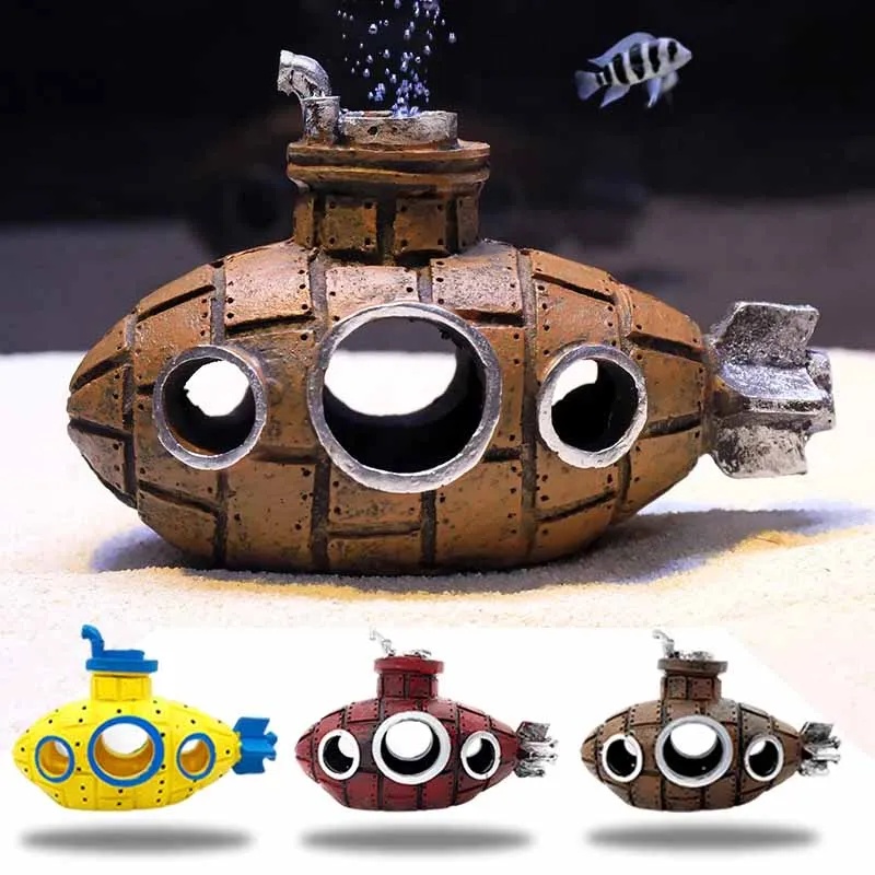 Ornamen Kapal Selam Resin Deko - Aquarium Fish For Sale Online ulasan dan harga
