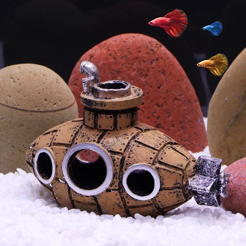 Ornamen Kapal Selam Resin Deko - Aquarium Fish For Sale Online ulasan dan harga