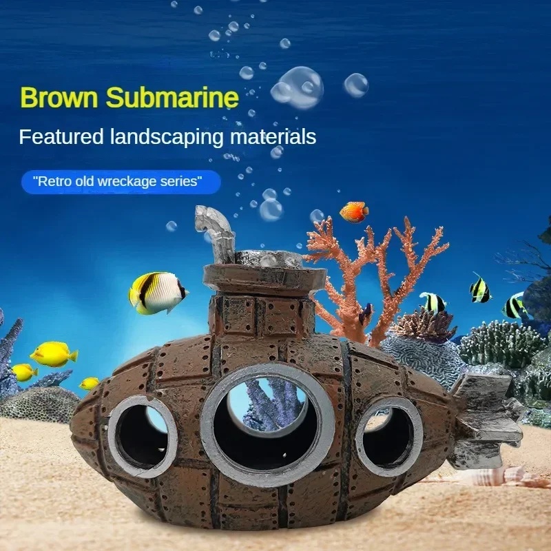 Ornamen Kapal Selam Resin Deko - Aquarium Fish For Sale Online ulasan dan harga