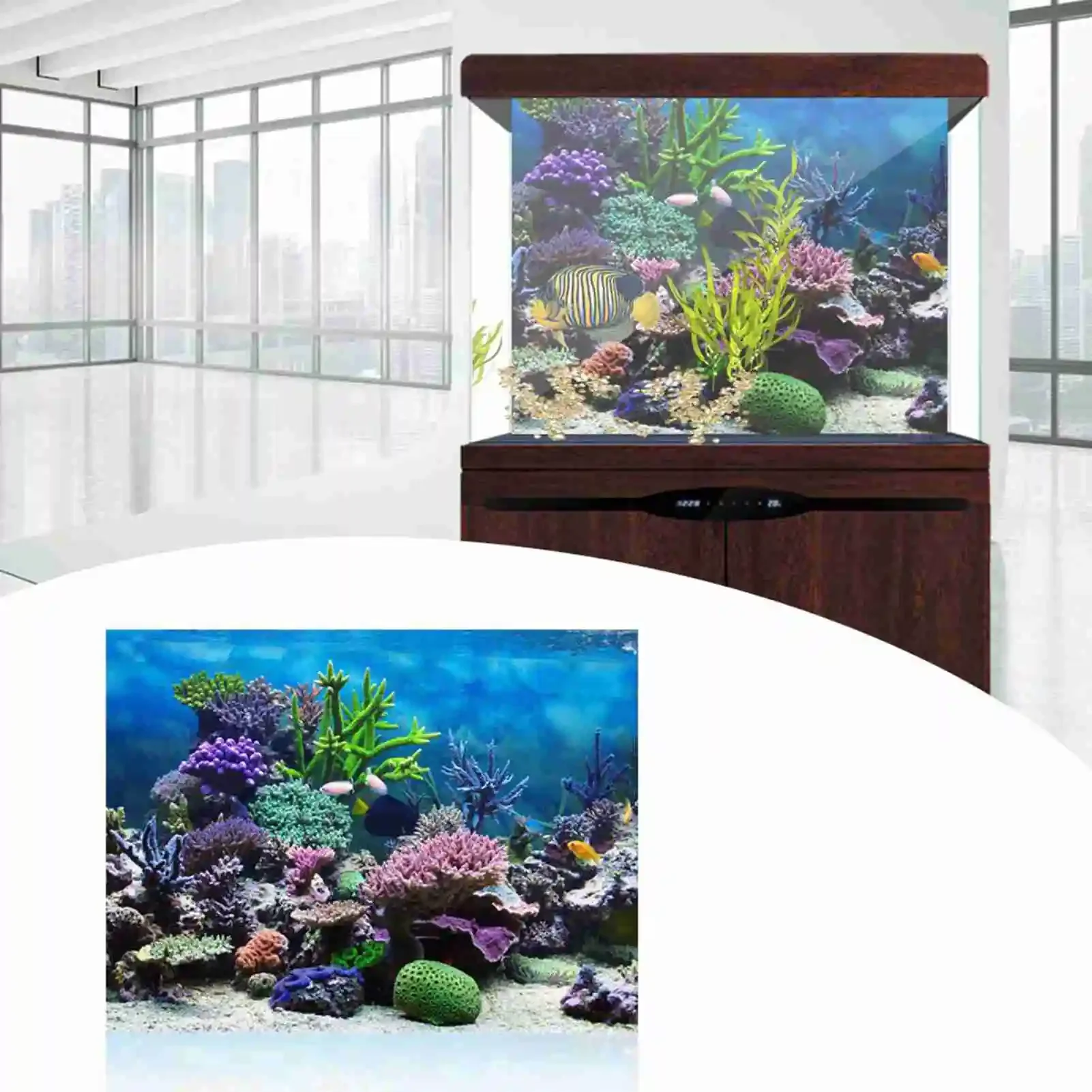 3D akuarium Poster pemandangan - Aquarium Fish Background ulasan dan harga