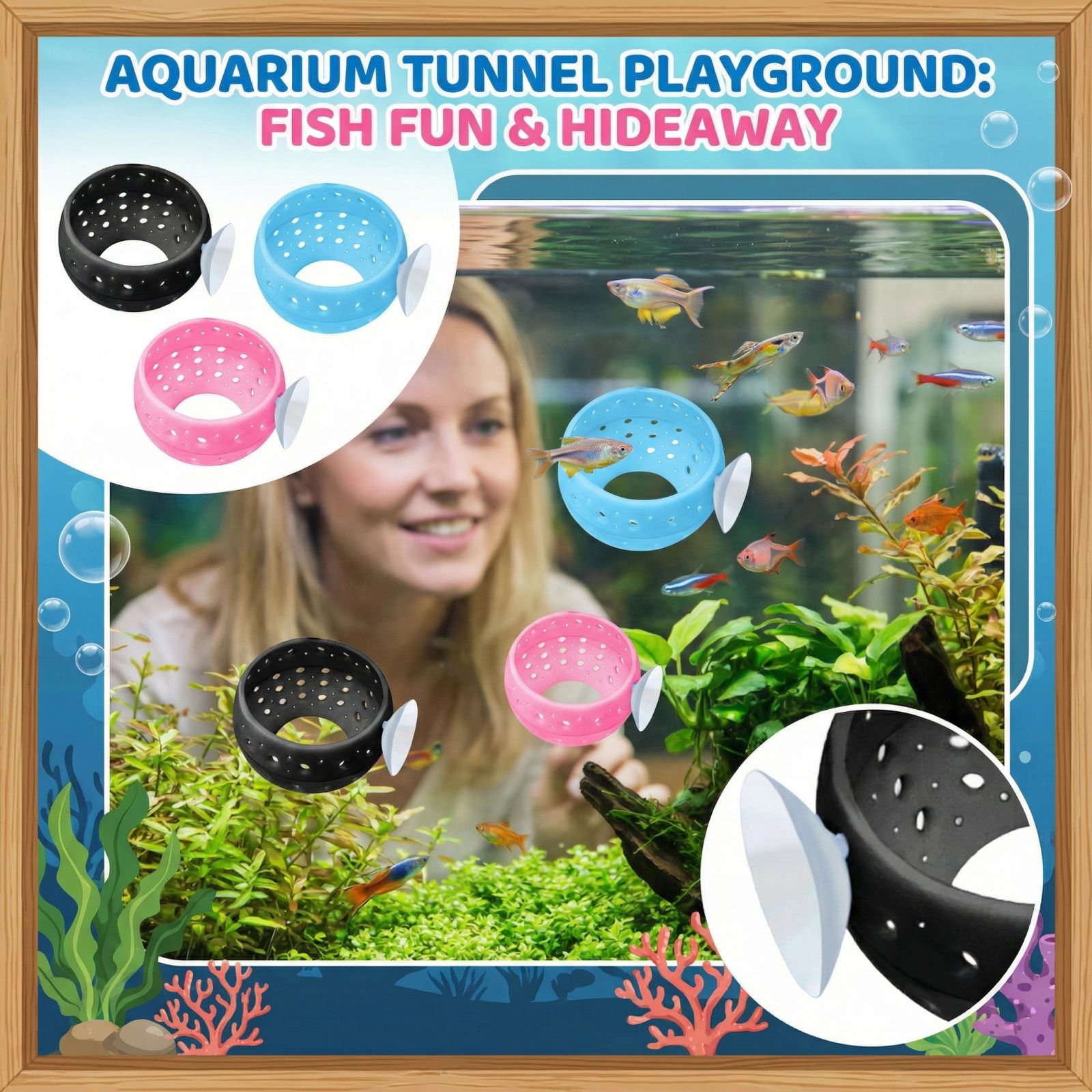 Terowongan Persembunyian Ikan  - Aquarium Fish Hide ulasan dan harga