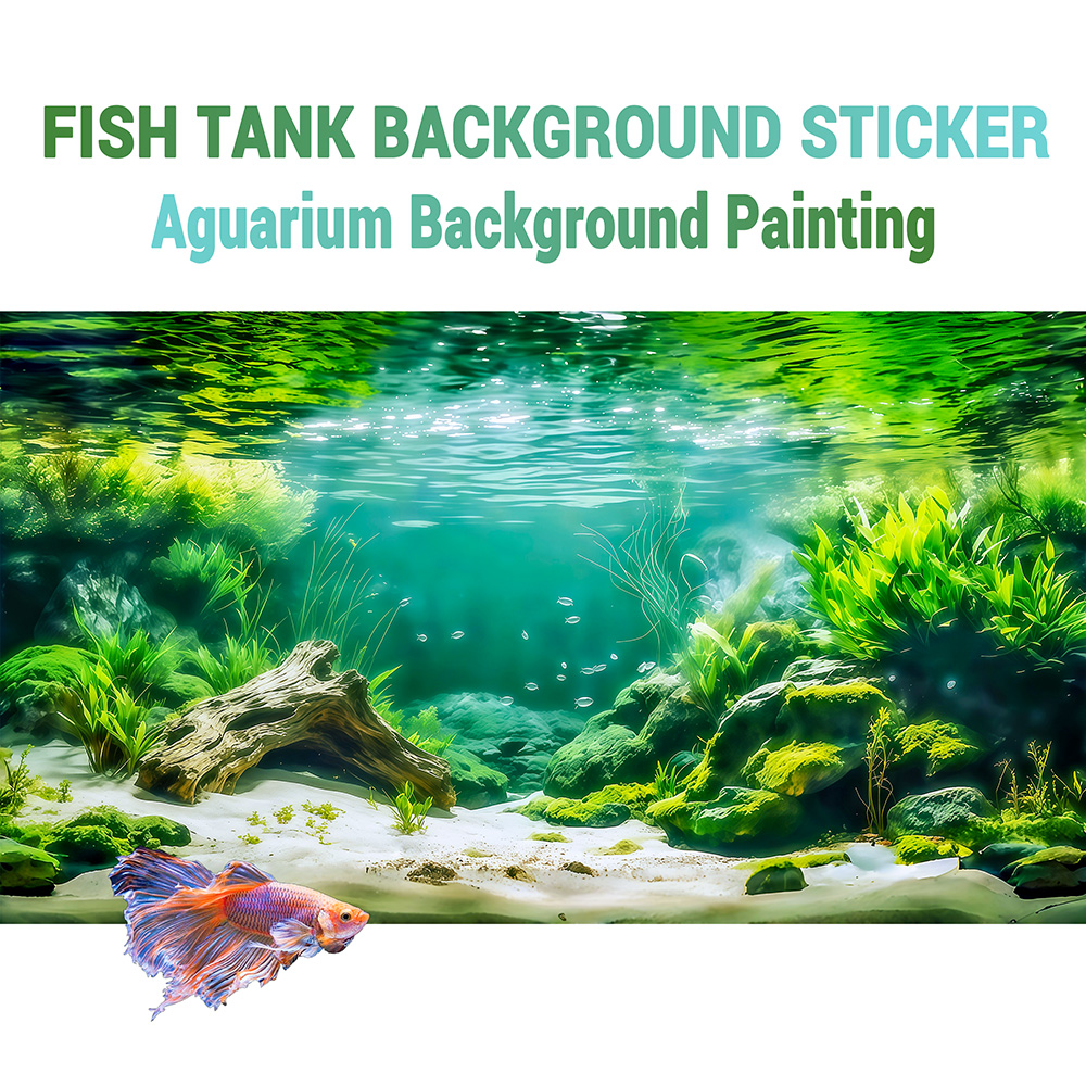 Cabang Sungai di Dasar, Lukisa - Aquarium Fish Background ulasan dan harga