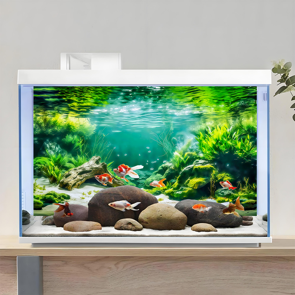 Cabang Sungai di Dasar, Lukisa - Aquarium Fish Background ulasan dan harga